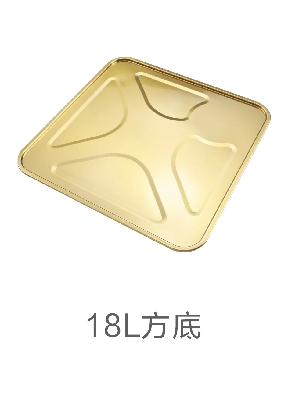 18L square bottom, gold