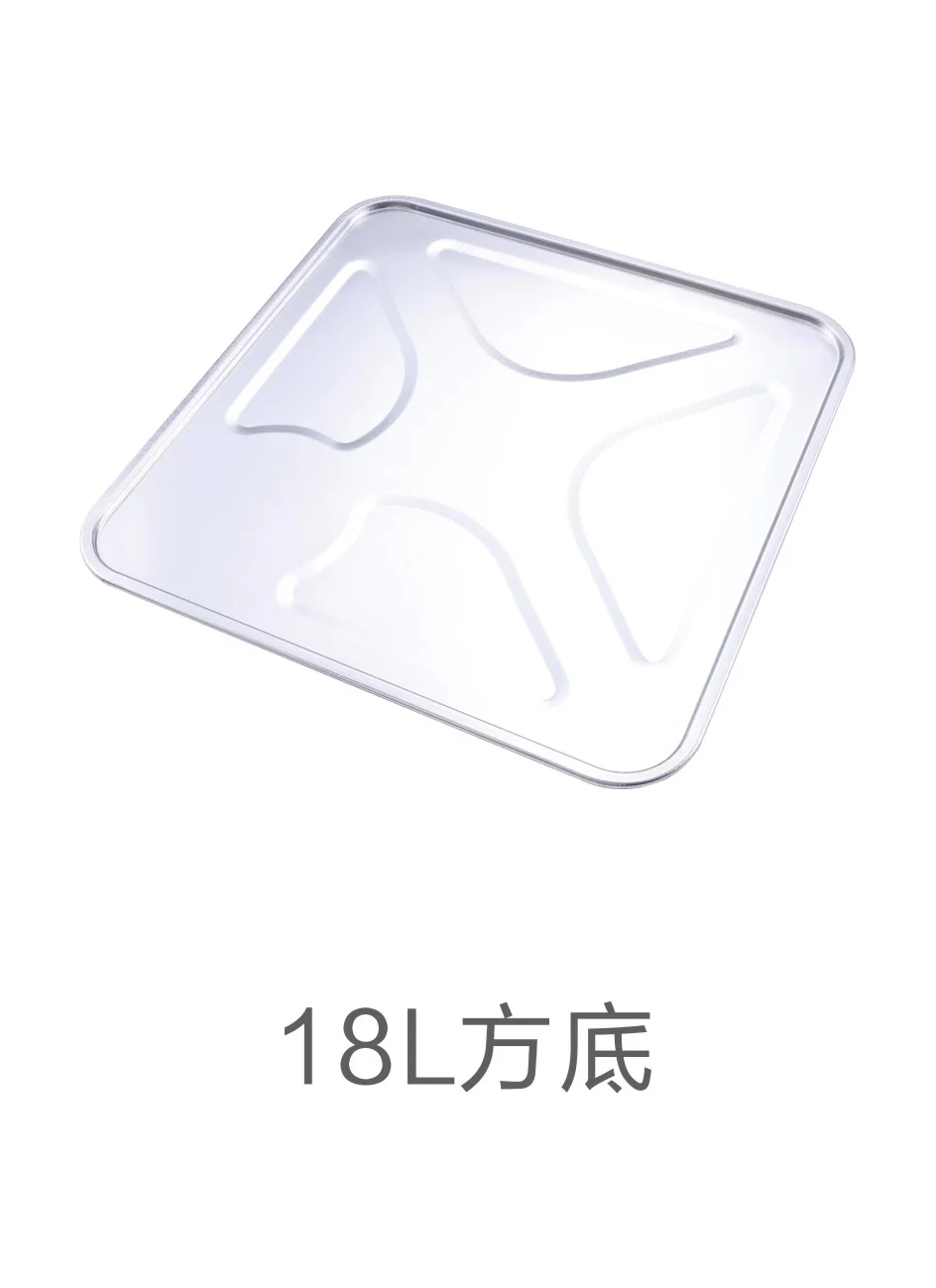 18L square bottom, silver